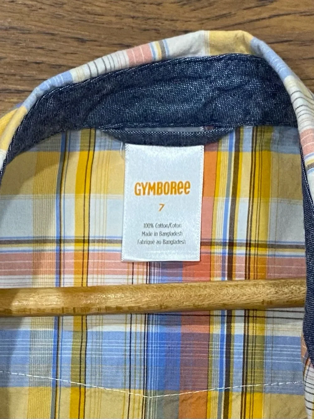 Gymboree Boys ‘Country Trail’ Blue and Yellow Plaid Short Set Size 7